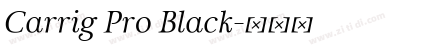 Carrig Pro Black字体转换